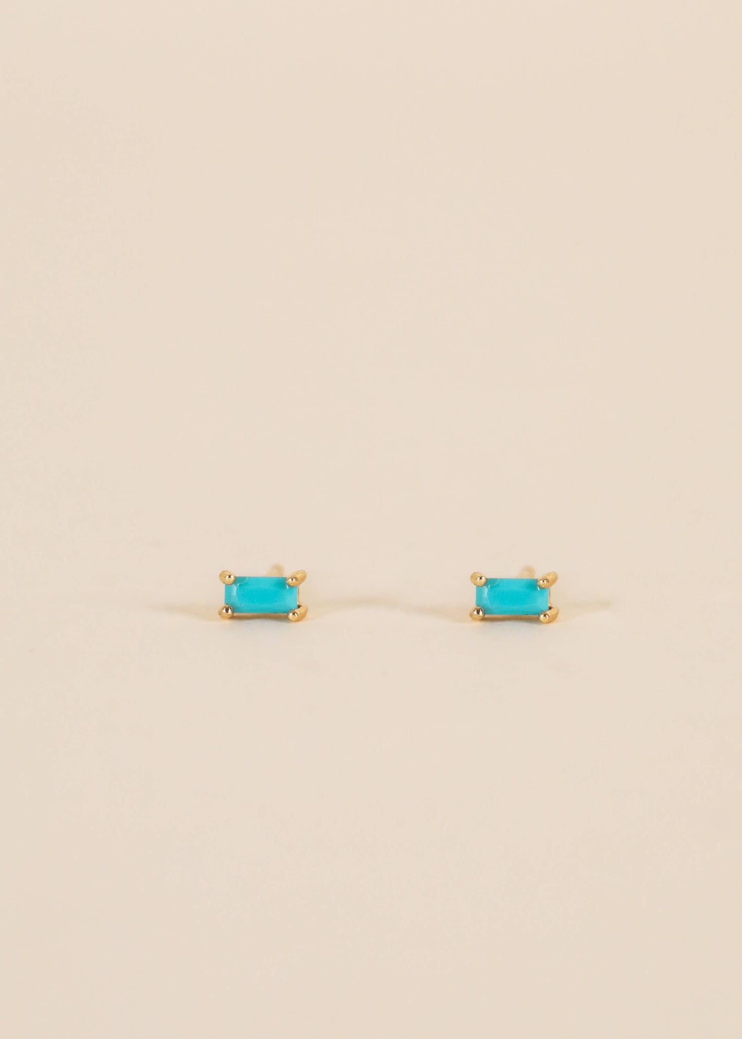 Baguette Turquoise Earrings
