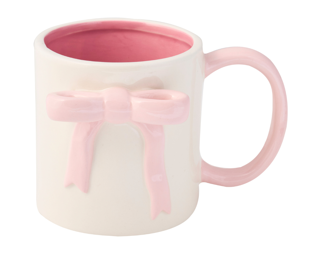Ceramic Pink Bow Side Mug