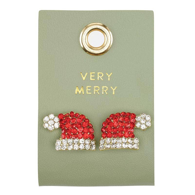 Very Merry Holiday Stud Love Earrings
