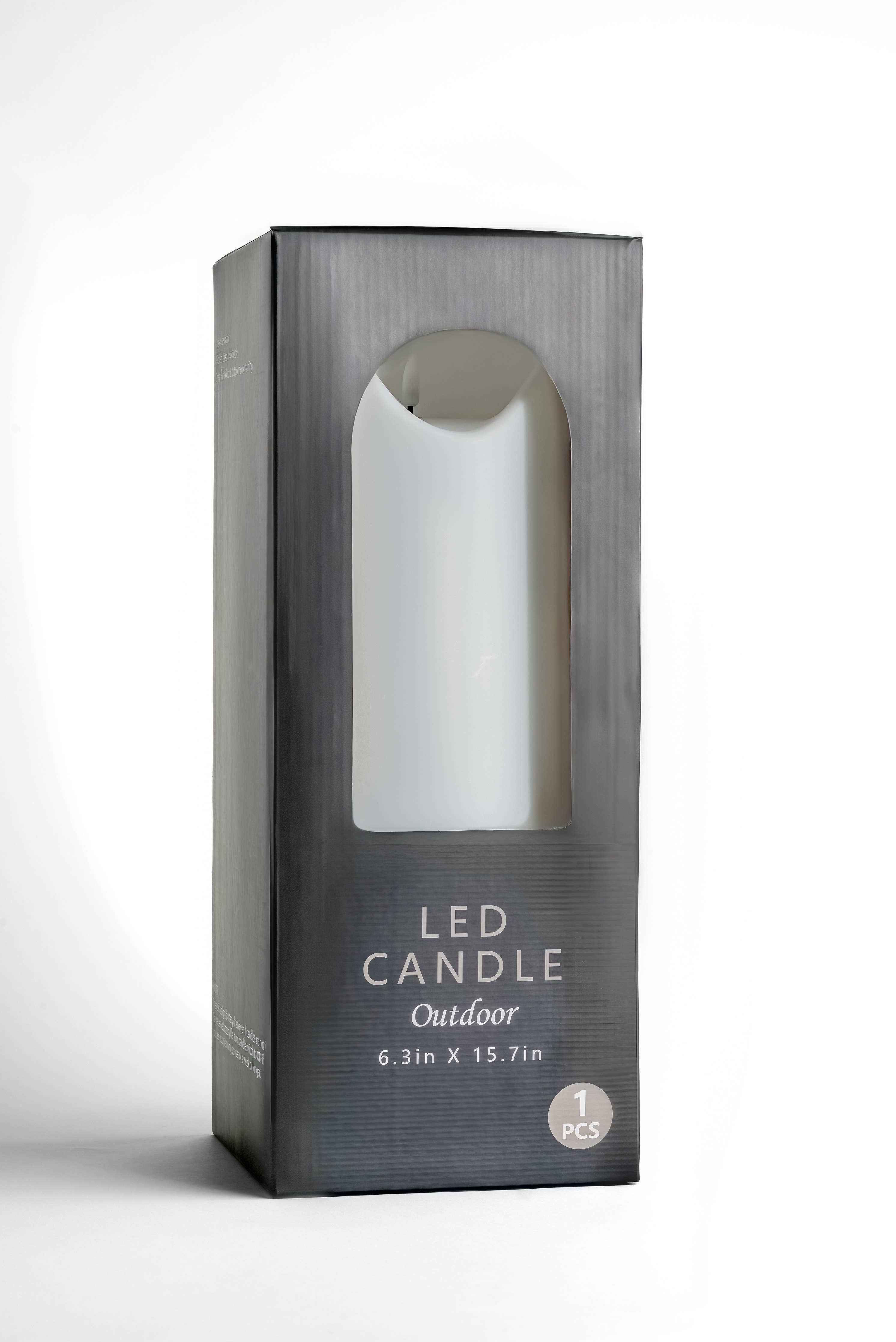 White Flameless Outdoor Candle