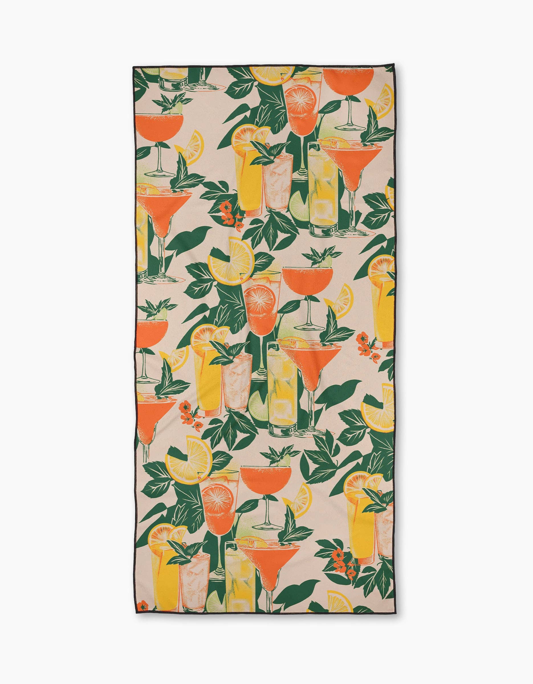 Geometry Summer Refreshments Beach Towel
