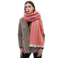 Soft Chunky Abstract/Geometric Lines Fleece Scarf