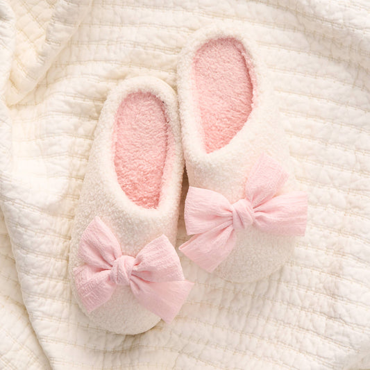 Betty Bow Blush Slippers