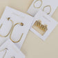 Gold Three Hoop Huggie