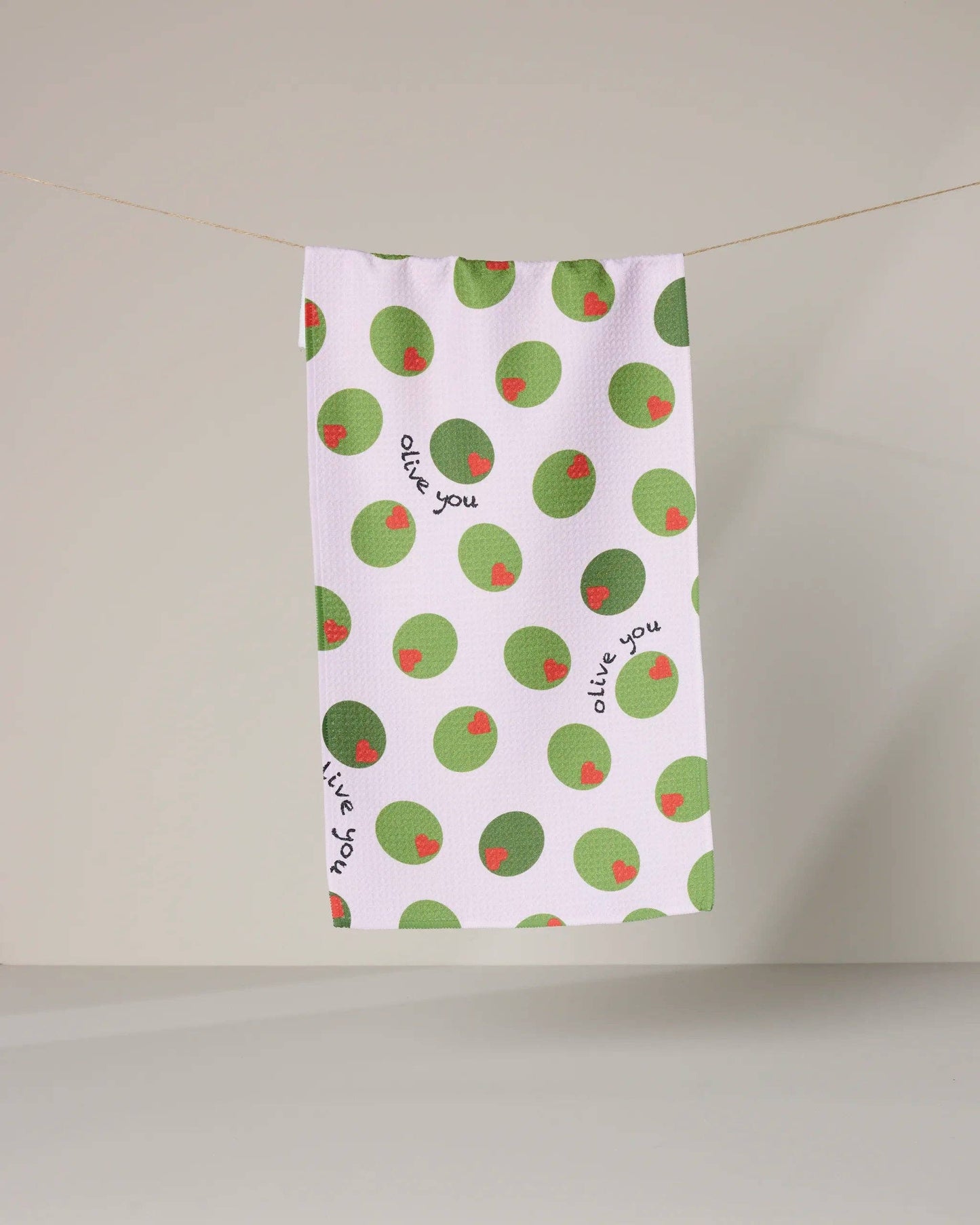 Geometry Olive You Bar Towel