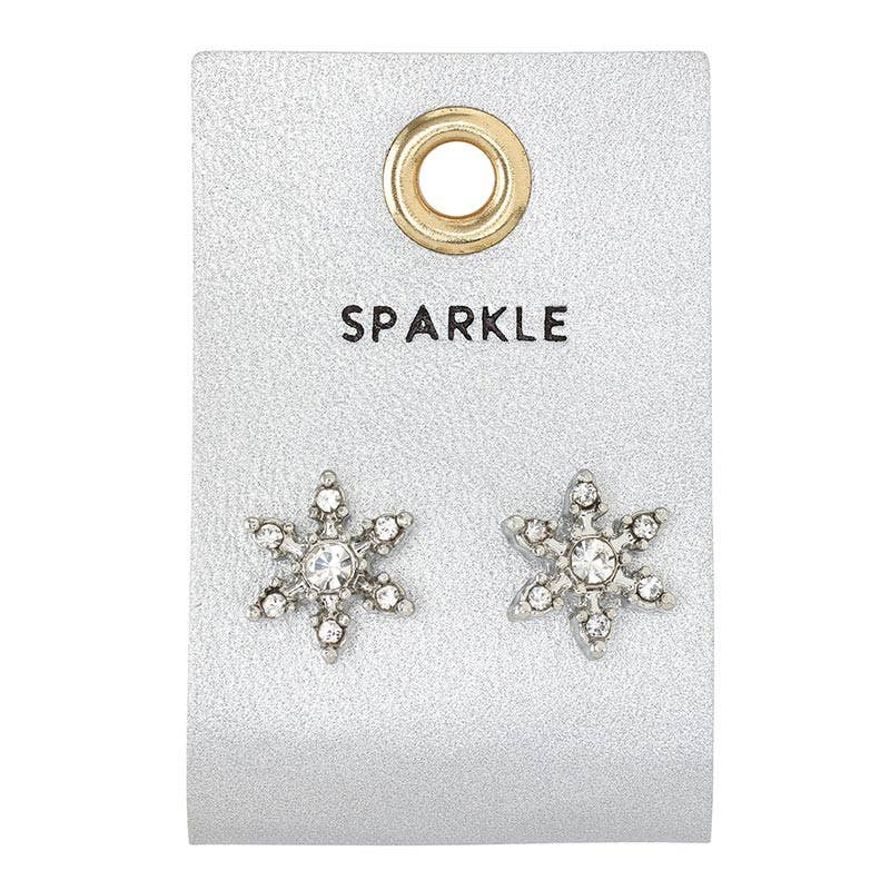 Sparkle Holiday Stud Love Earrings