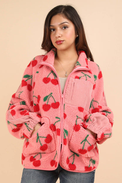 Cherry Fleece Jacket