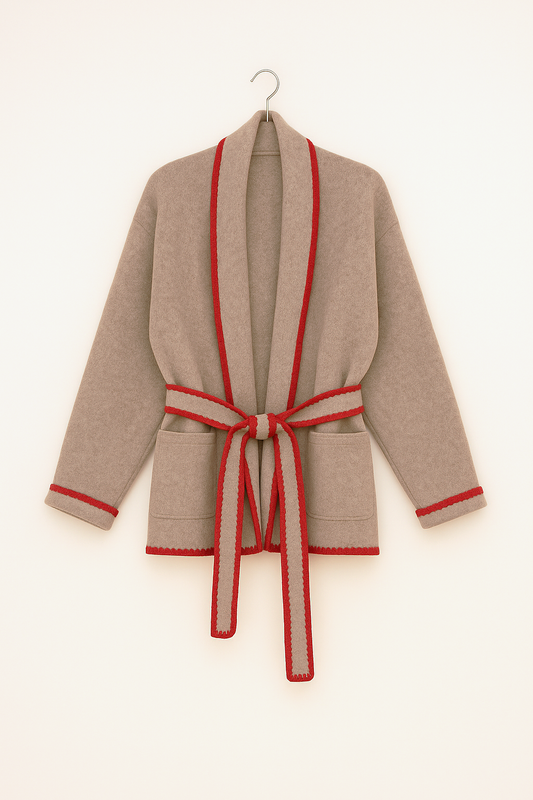 WhipStitch Cardigan with Belt