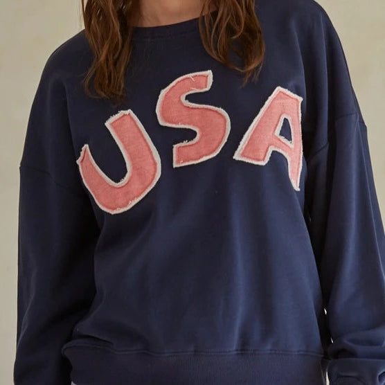 USA Patchwork Pullover