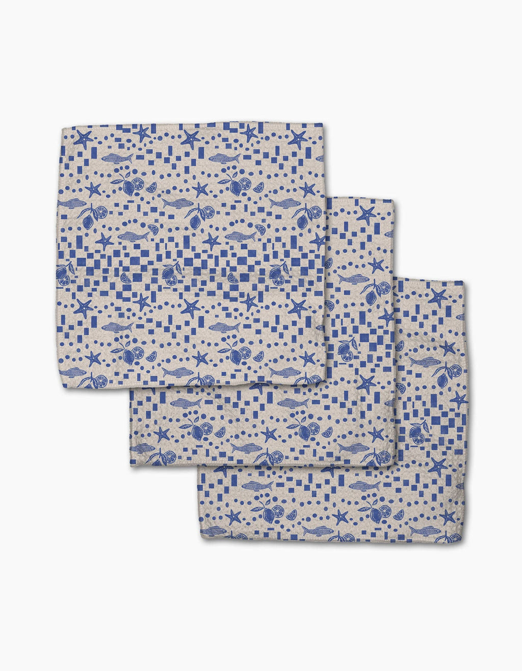 Geometry Santorini Tile Dishcloth Set