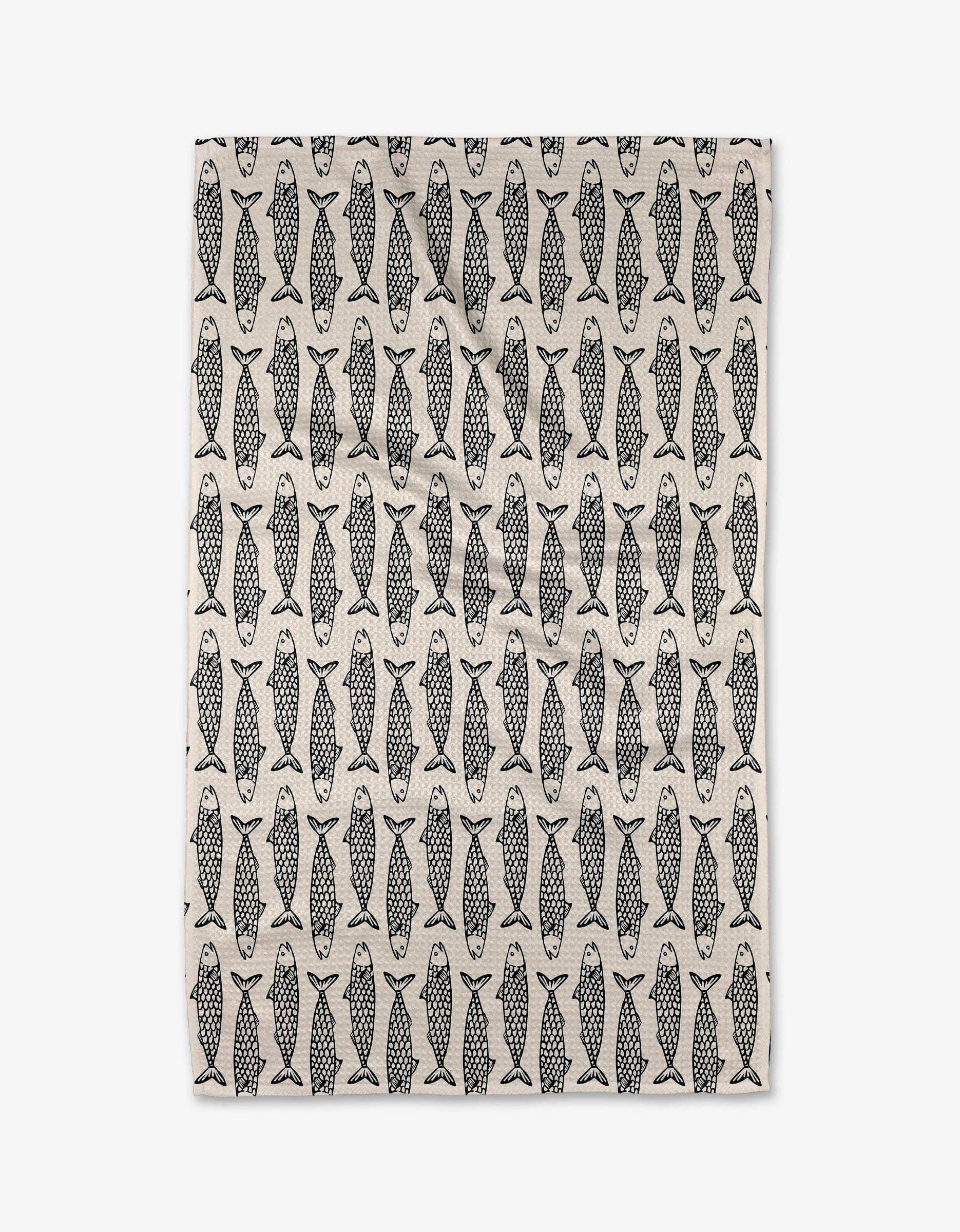 Geometry Fish Friends Tea Towel
