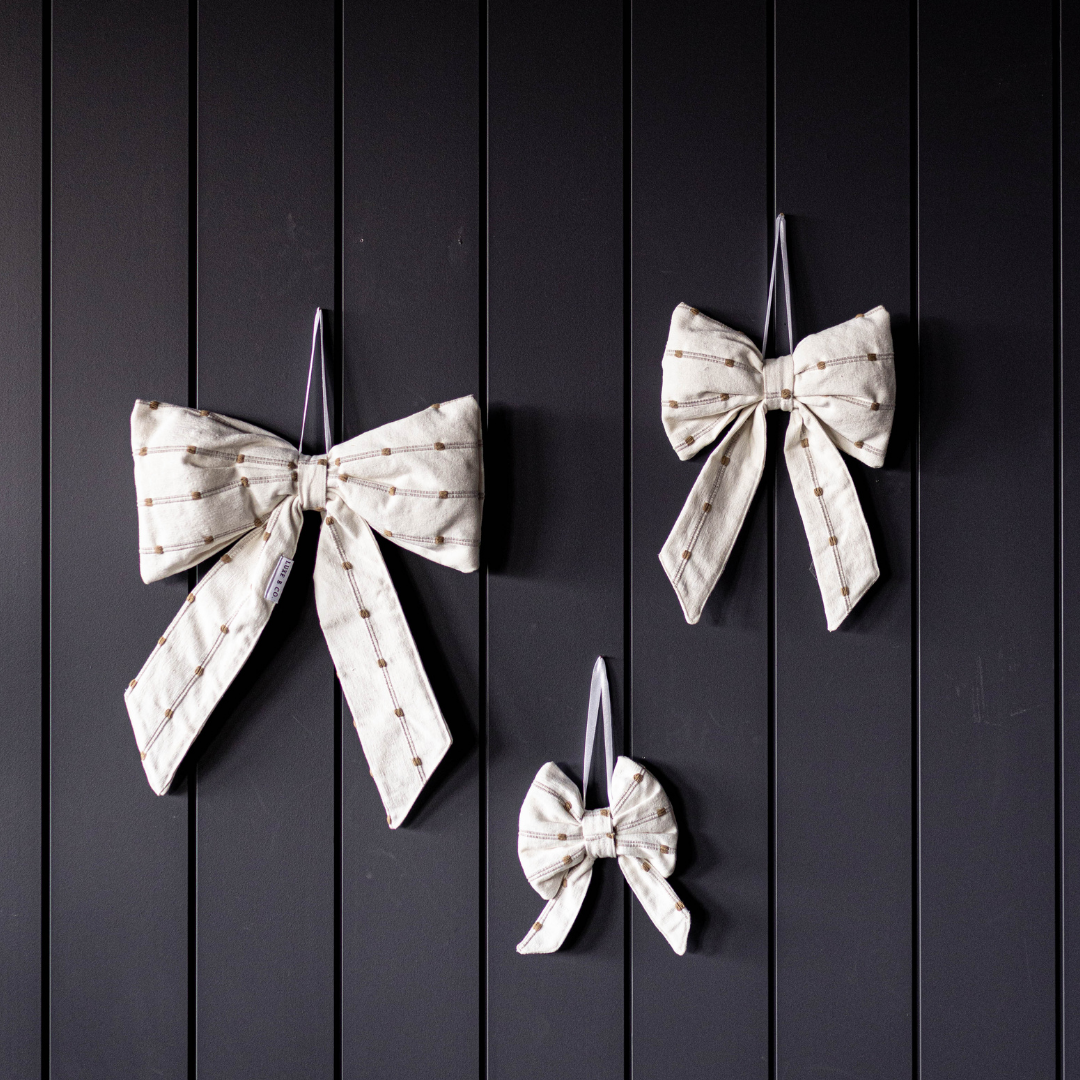 Dotted Embroidered Bow