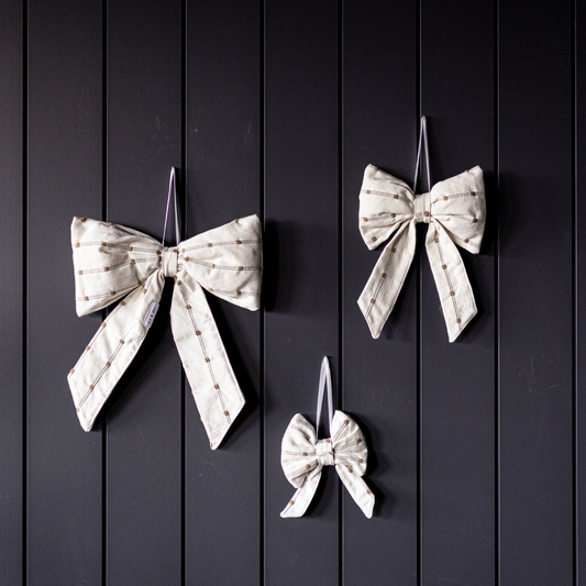 Dotted Embroidered Bow