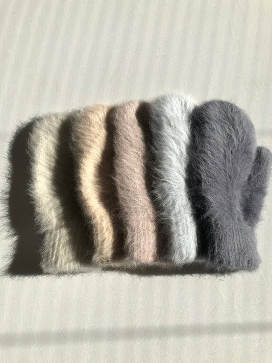 Fluffy Angora Mittens