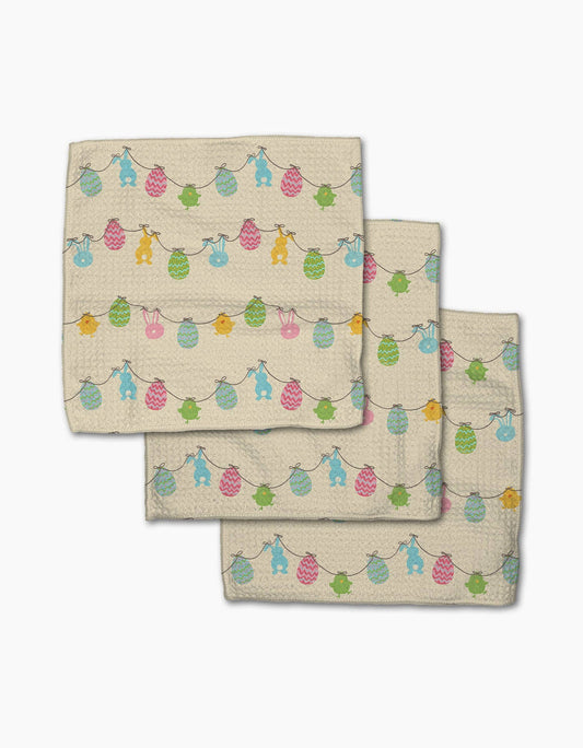 Geometry Easter Banner Dishcloth Set
