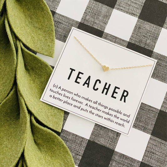 I 🖤 My Teacher Necklace