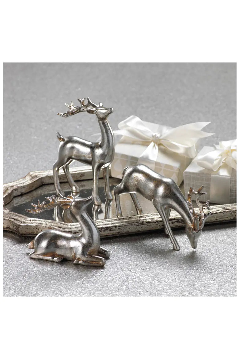 Silver Resin Reindeer