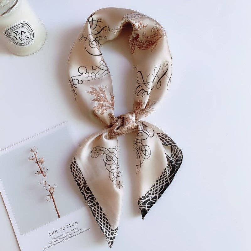 Retro Chic Silk Scarf