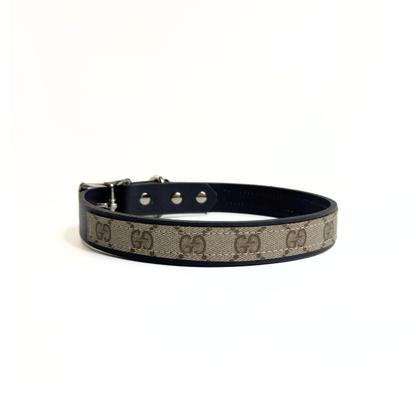 Posh Pet Collar | Upcycled Gucci & Leather
