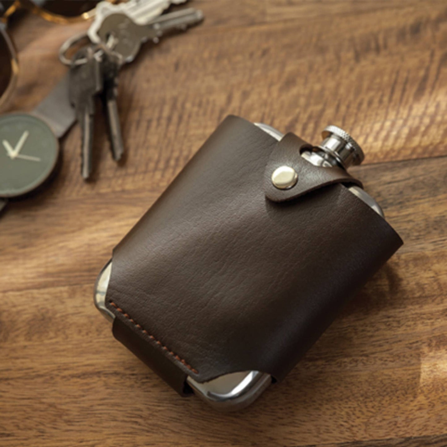 Stainless Steel Flask with Traveling Case