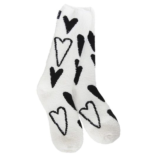Softest Socks-B + W Cozy Crew Socks