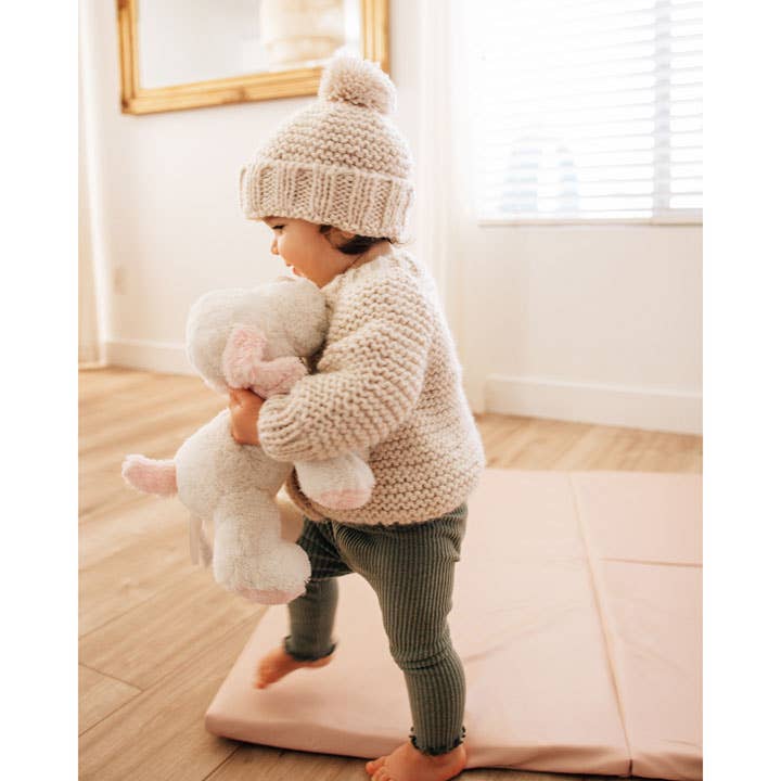 Natural Garter Stitch Cardigan