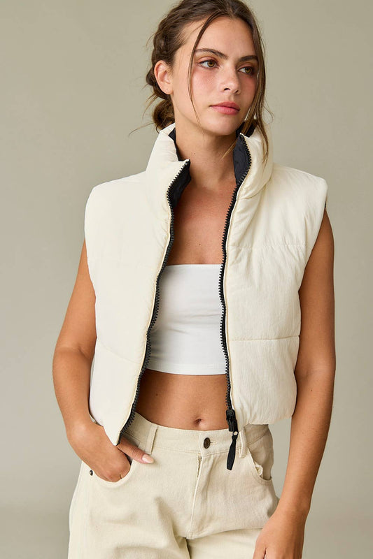 Zariah Crop Puffer Vest