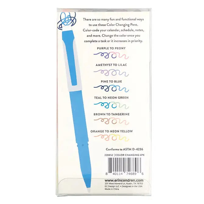 Color Changing Gel Pens 6-pack