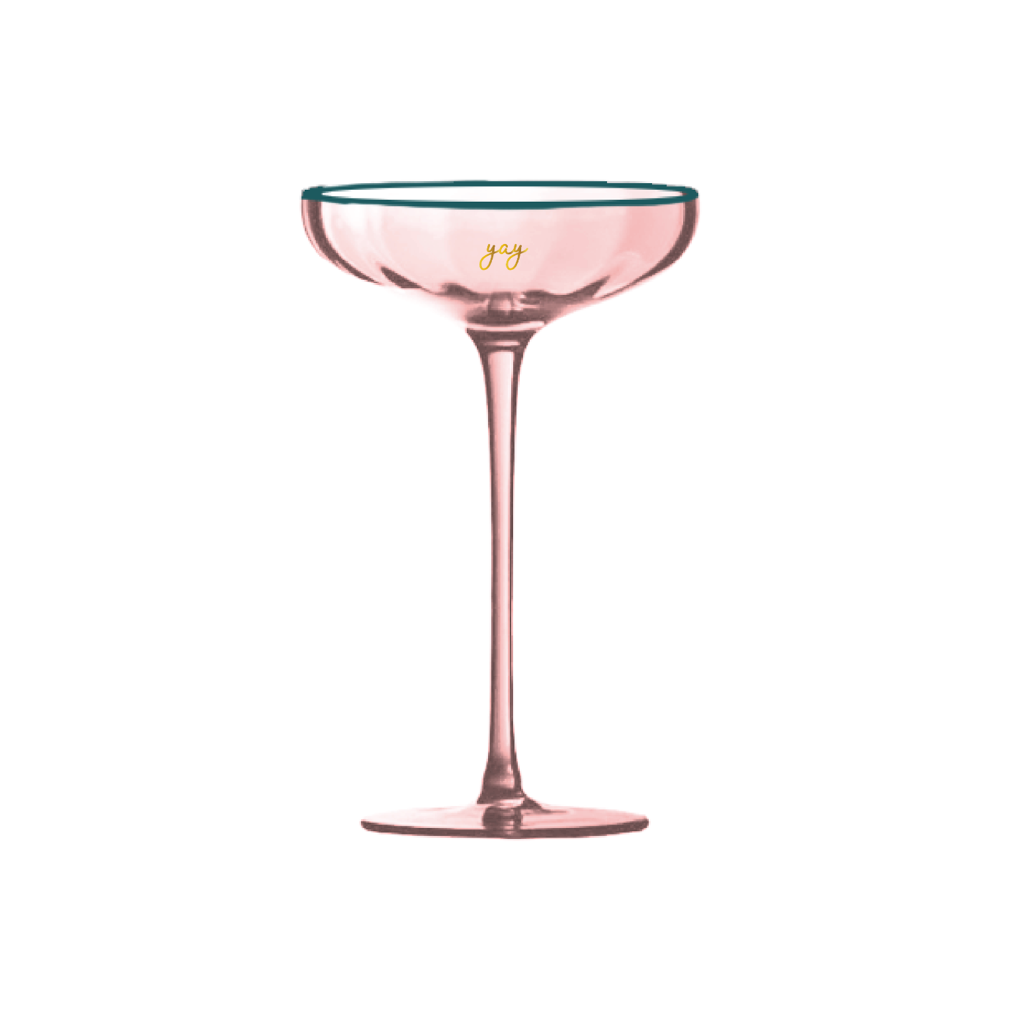 Two Tone Coupe Glass
