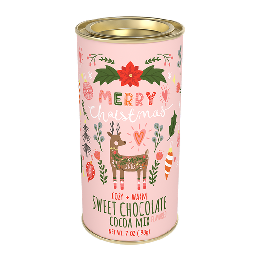 Christmas Deer Sweet Chocolate Cocoa Tin