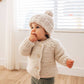 Natural Garter Stitch Cardigan