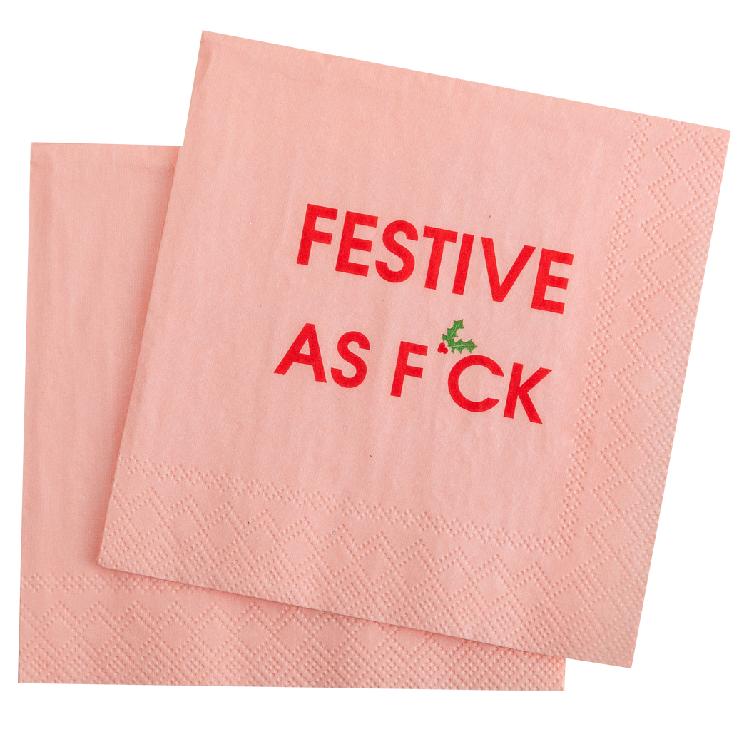Festive As F*ck - Holiday Cocktail Napkins