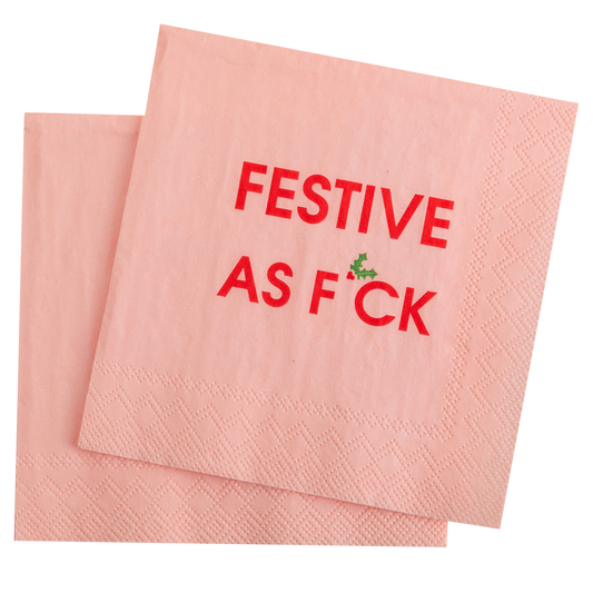 Festive As F*ck - Holiday Cocktail Napkins