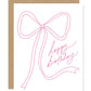 Pink Bow Happy Birthday Card