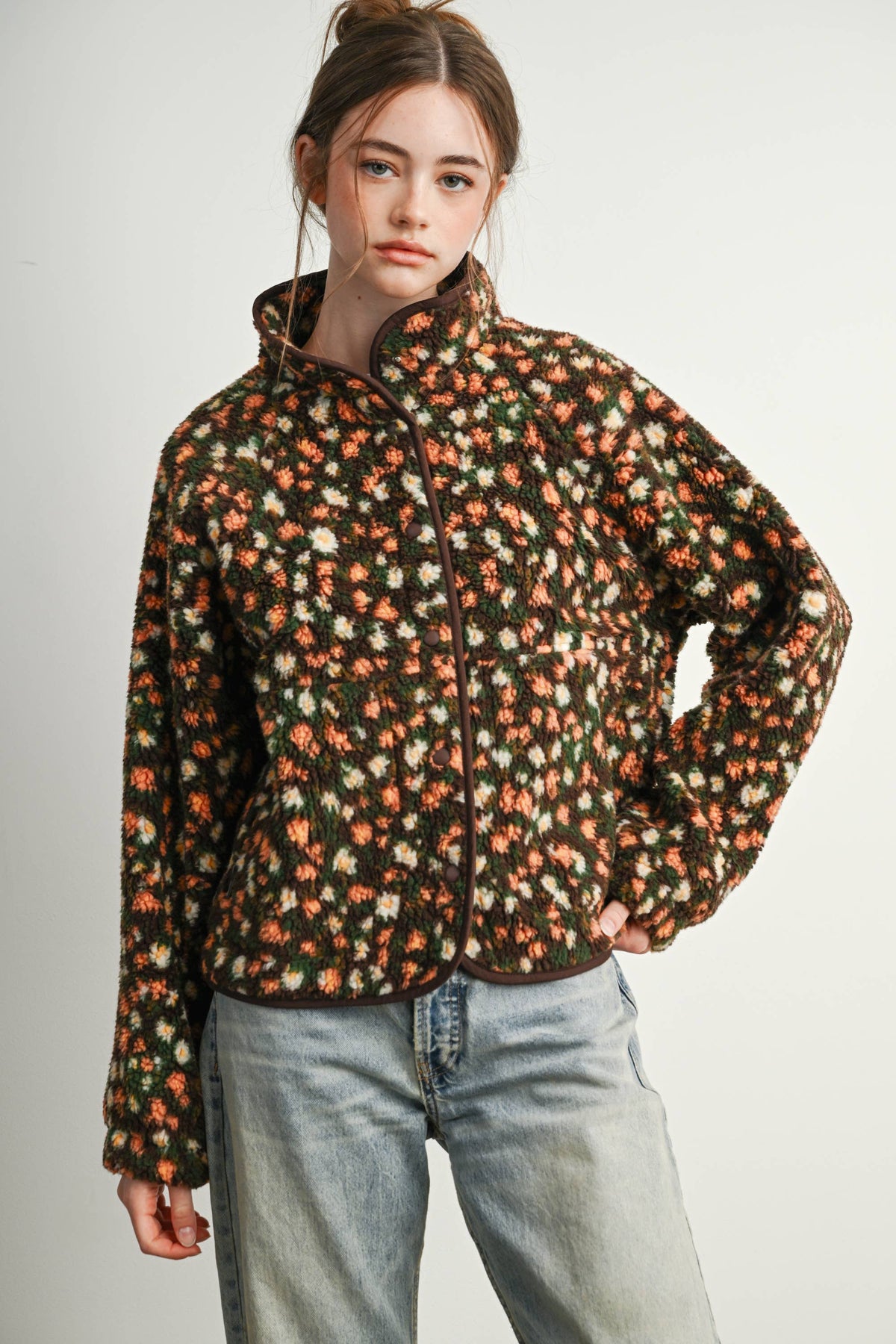 Ditsy Floral Sherpa Fleece
