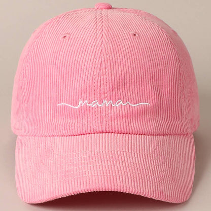 Mama Corduroy Baseball Cap