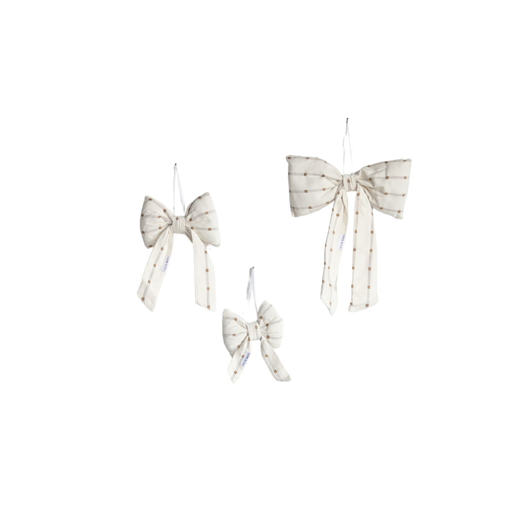 Dotted Embroidered Bow
