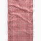 Geometry Fireside Plaid Red Tea Towel