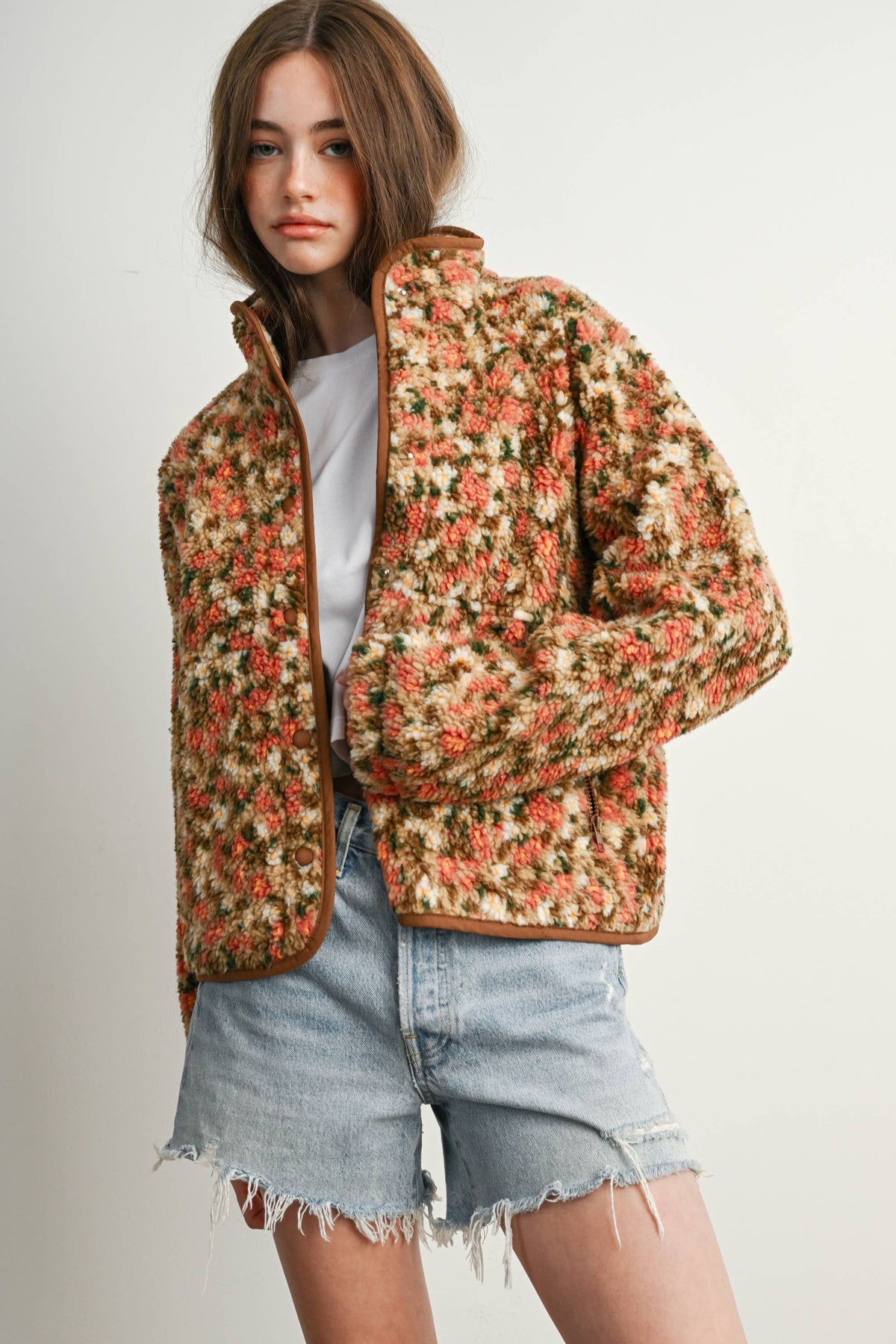 Ditsy Floral Sherpa Fleece