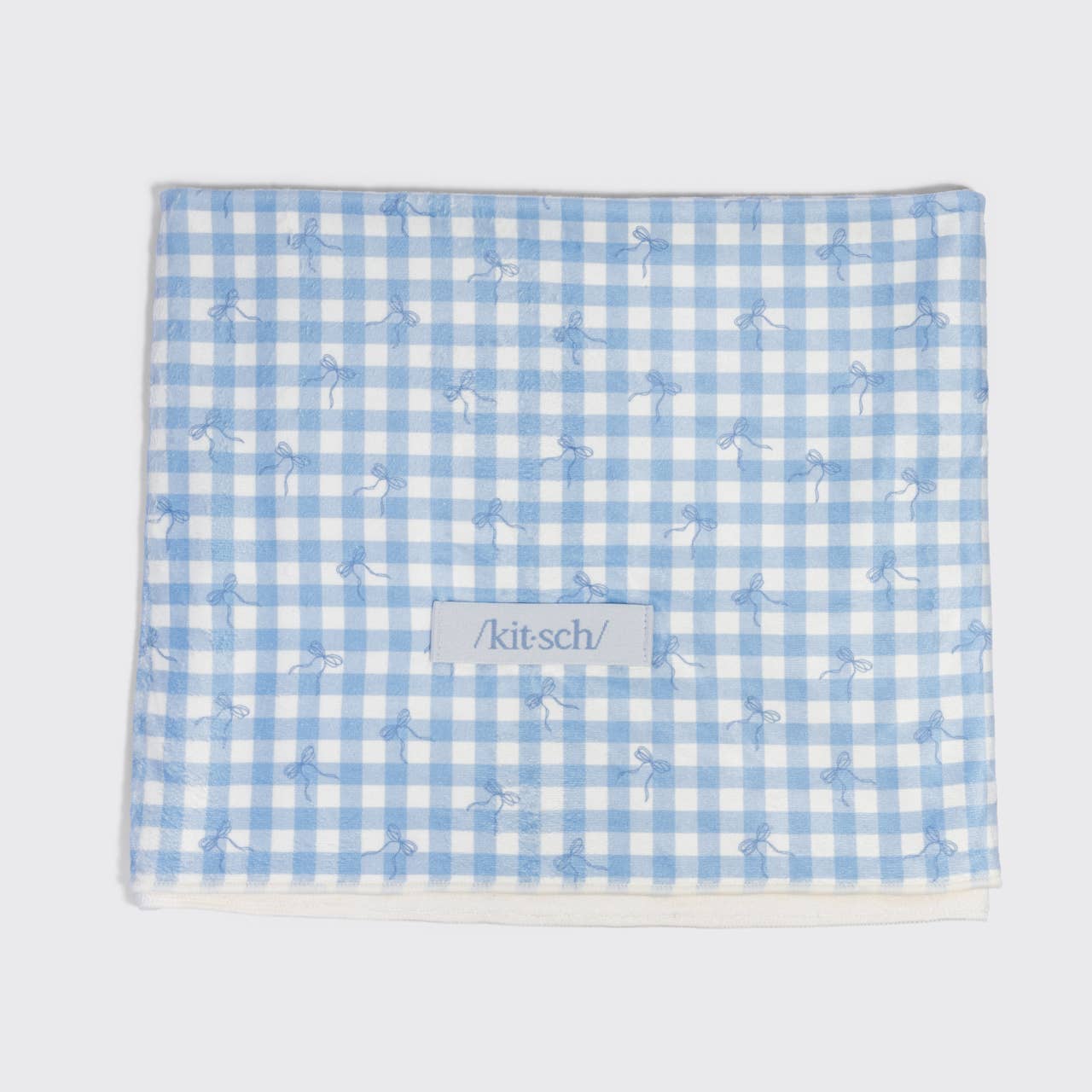 Kitsch Gingham Blue XL Hair Towel Wrap