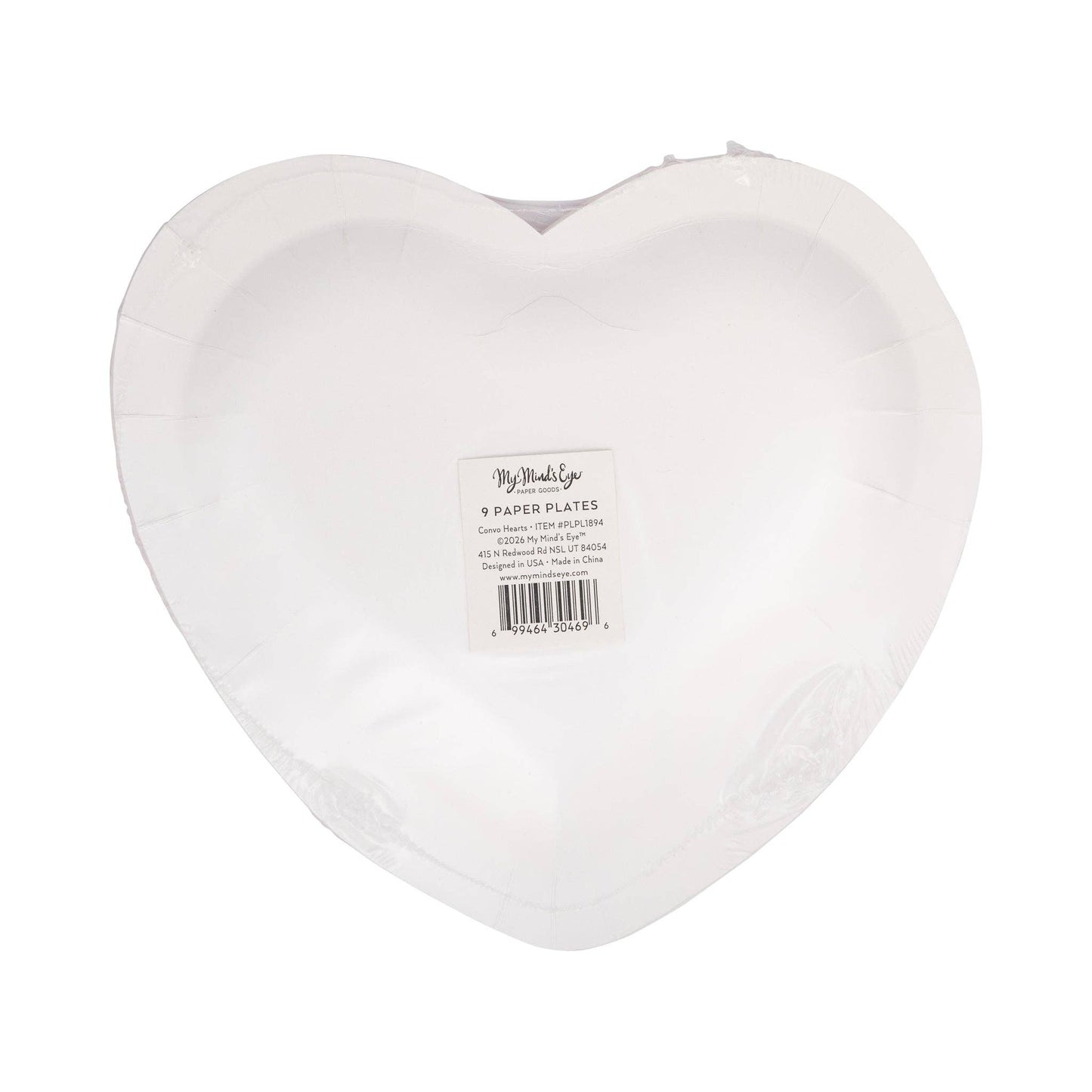Pink Conversation Hearts Paper Plates