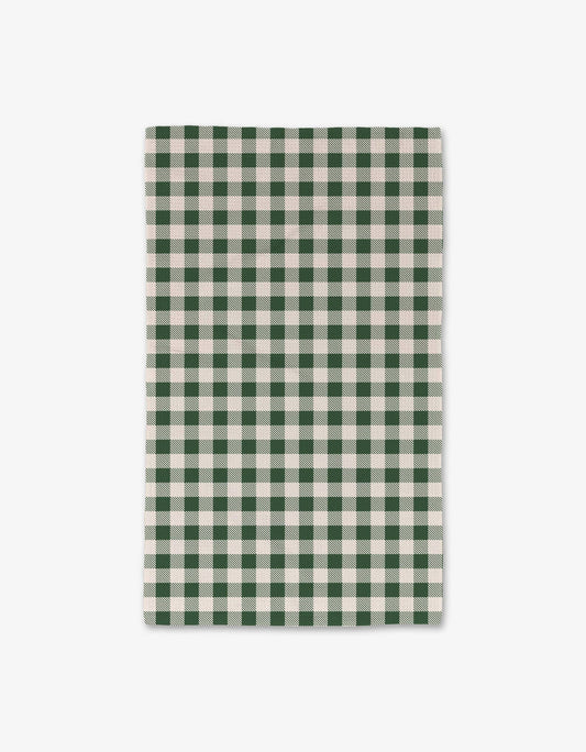 Geometry Christmas Gingham Luxe Hand Towel