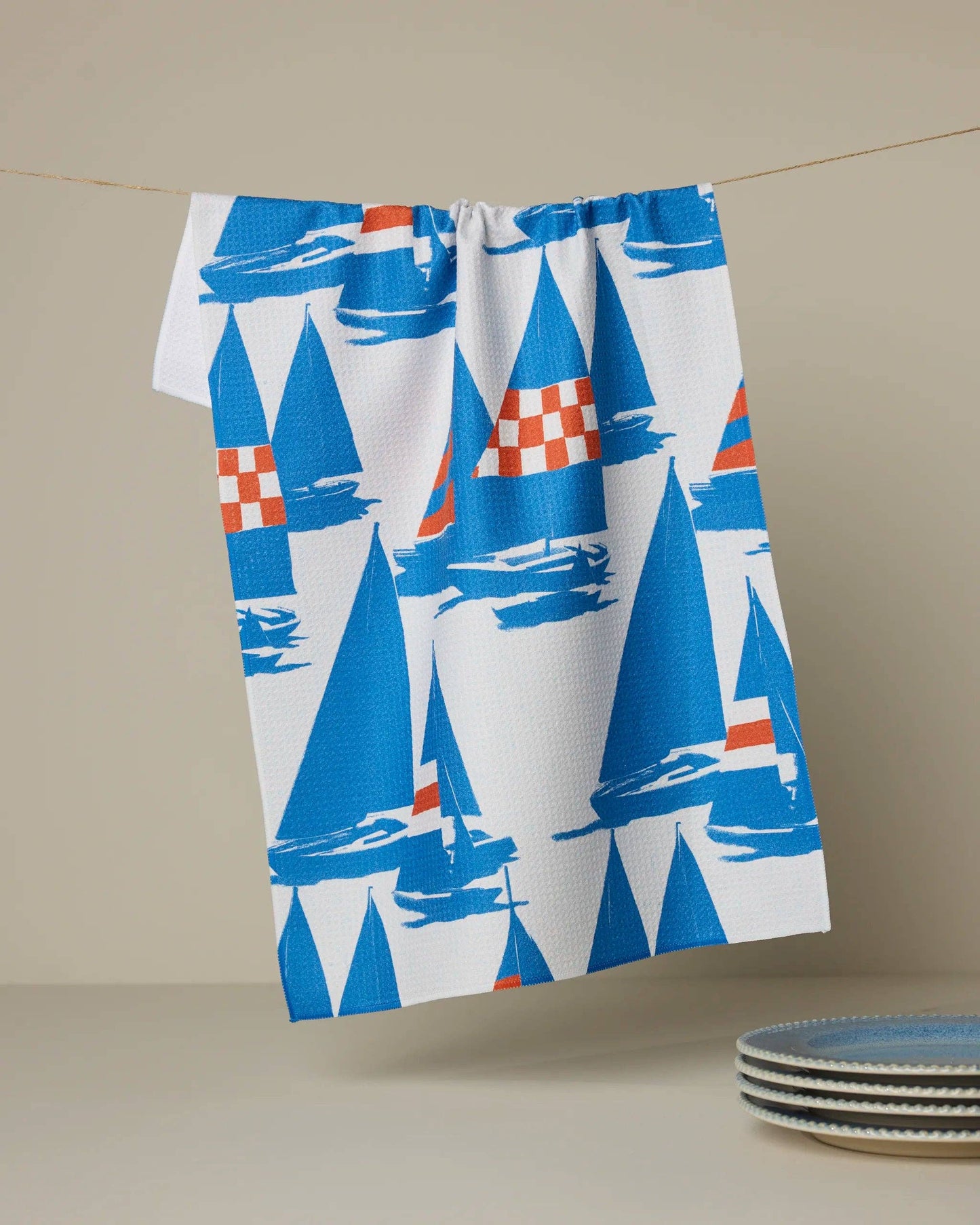 Geometry Nautical Luxe Mile Tea Towel