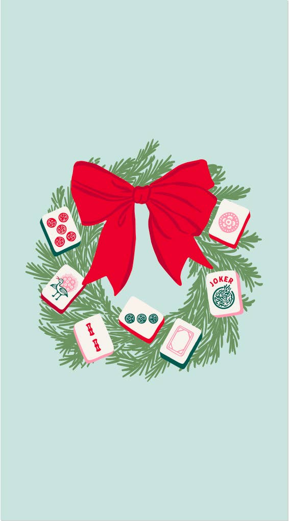 Mahjong Holiday Paper Guest Towels
