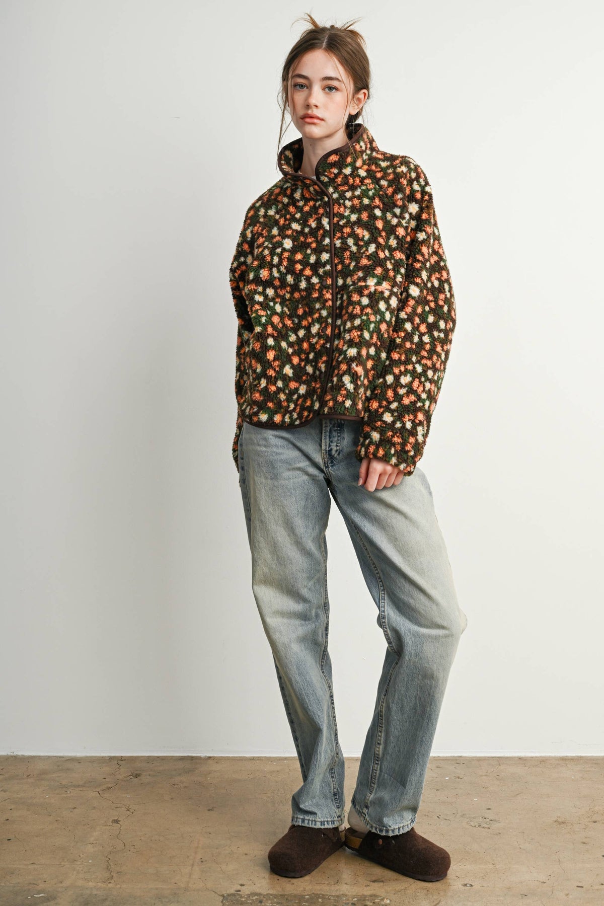 Ditsy Floral Sherpa Fleece