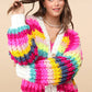 Multi Color Chunky Knit Sweater