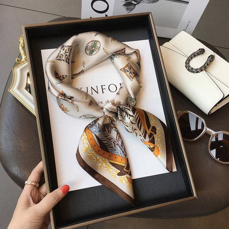 Retro Chic Silk Scarf