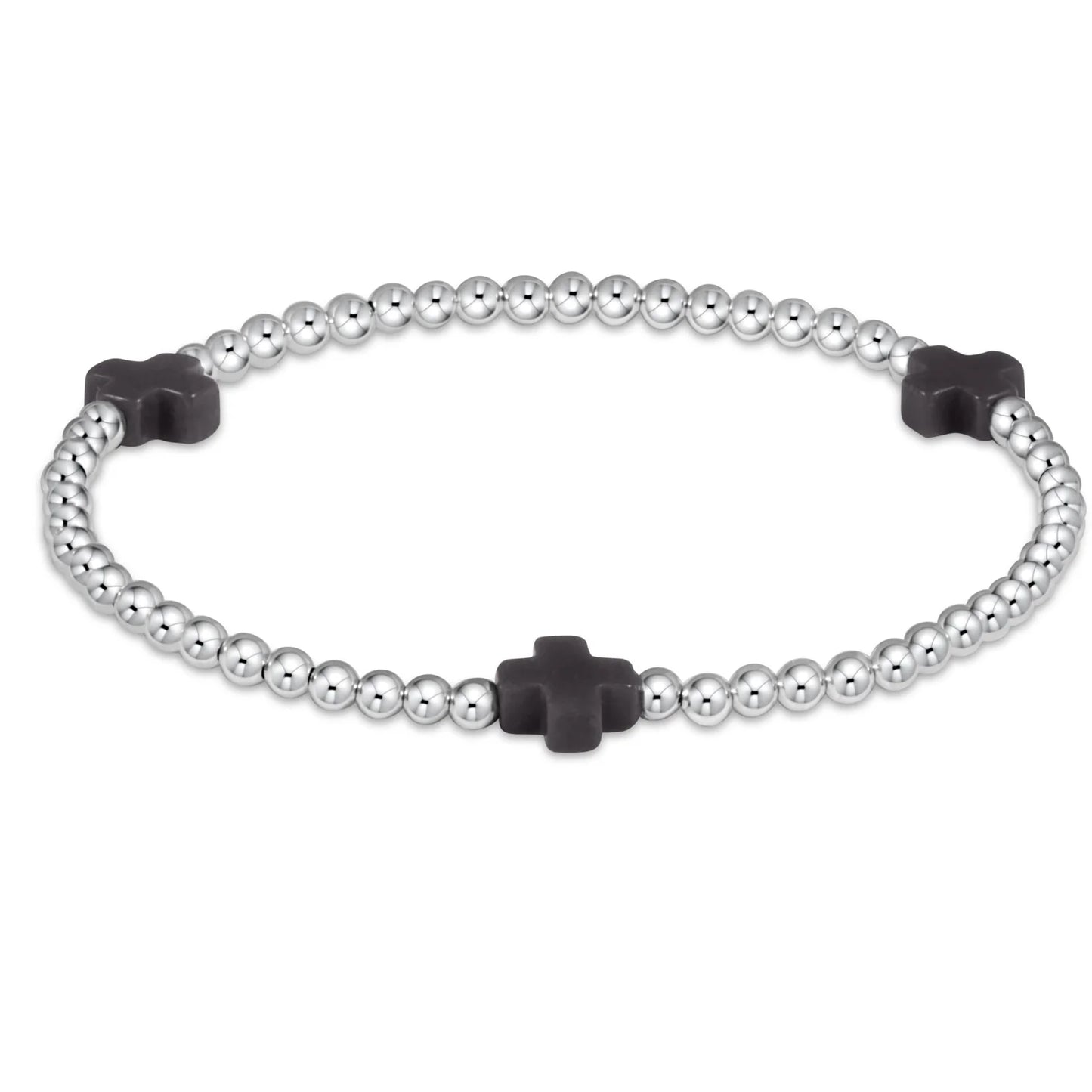 Enewton Signature Cross Sterling Pattern 3mm Bead Bracelet