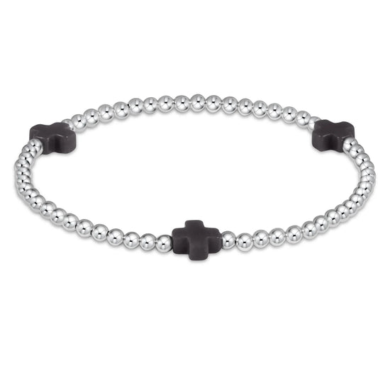 Enewton Signature Cross Sterling Pattern 3mm Bead Bracelet