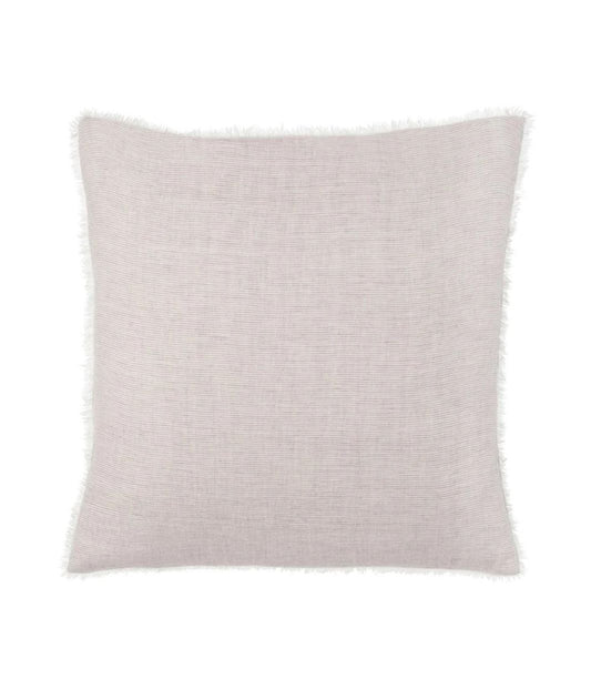 Belgian Linen Pillow - Grey Stripe
